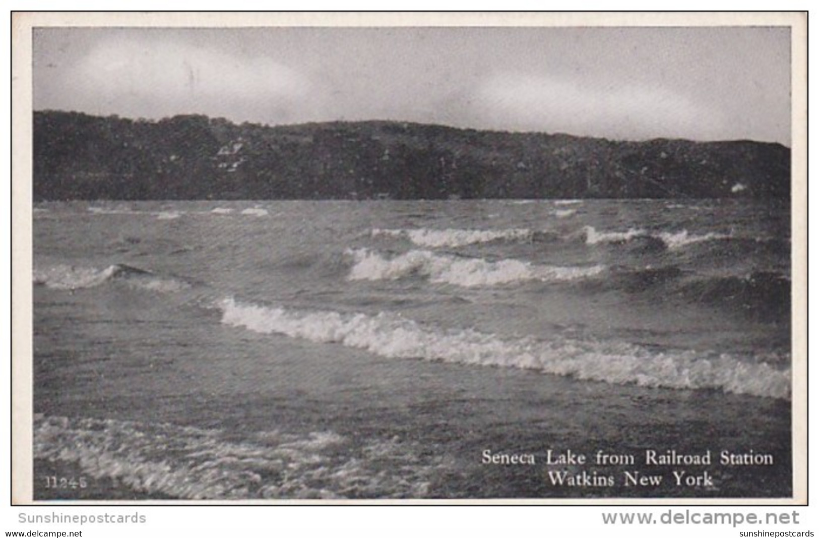 New York Watkins Seneca Lake From Railroad Station - Adirondack