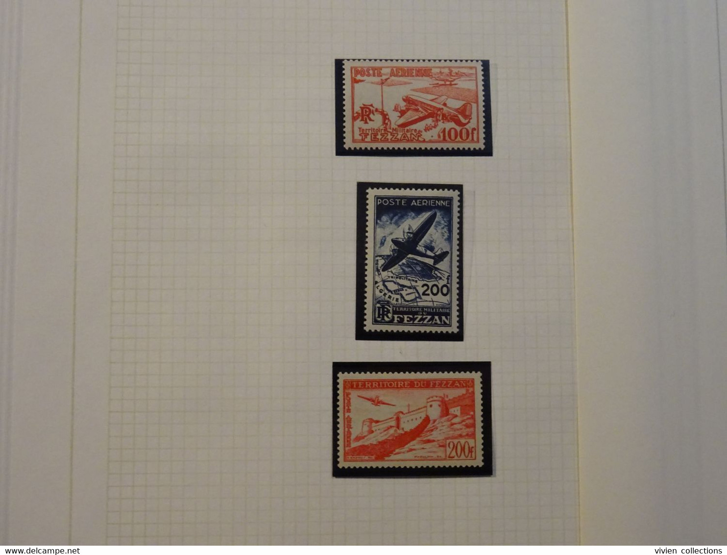 France Colonies Françaises Fezzan collection de timbres neufs ou oblitérés dont poste aérienne et taxe N/O