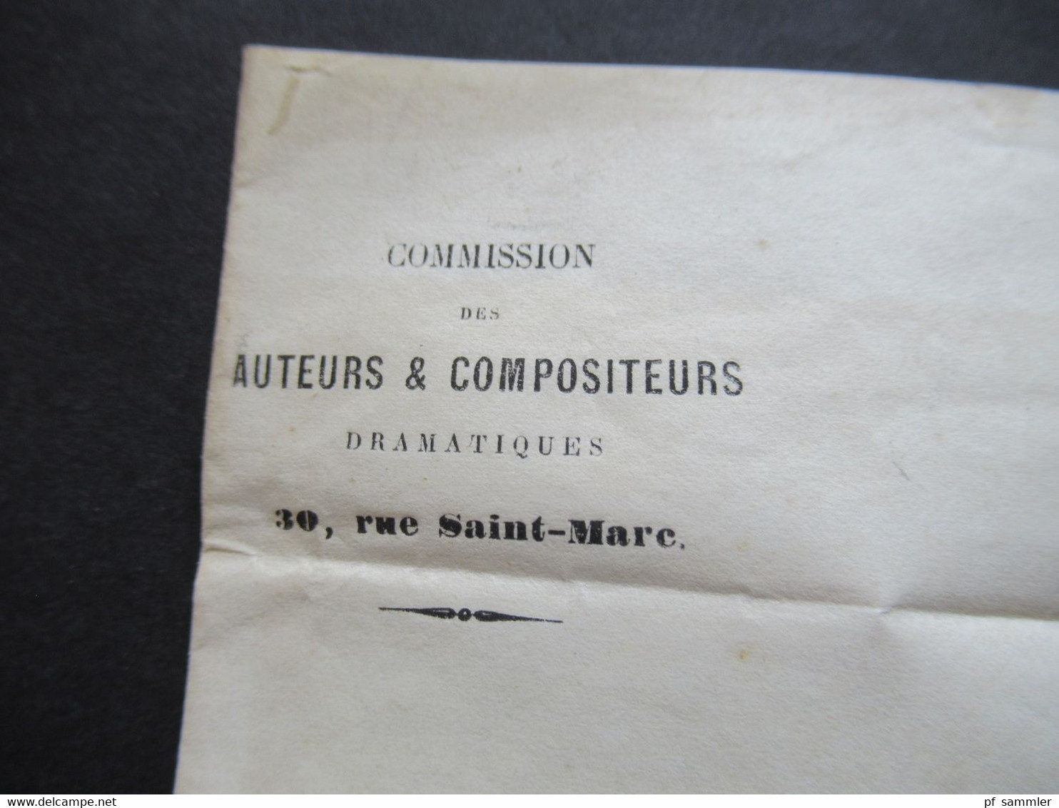 Paris 8.7.1872 Ceres Nr.48 (2) Commission des Auteurs & Compositeurs Dramatiques Ludovic Halevy und Emile De Najac