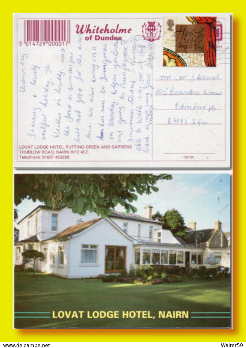 2000 UK Great Britain Postcard Nairn Lovat Lodge Hotel Posted Inverness - Nairnshire