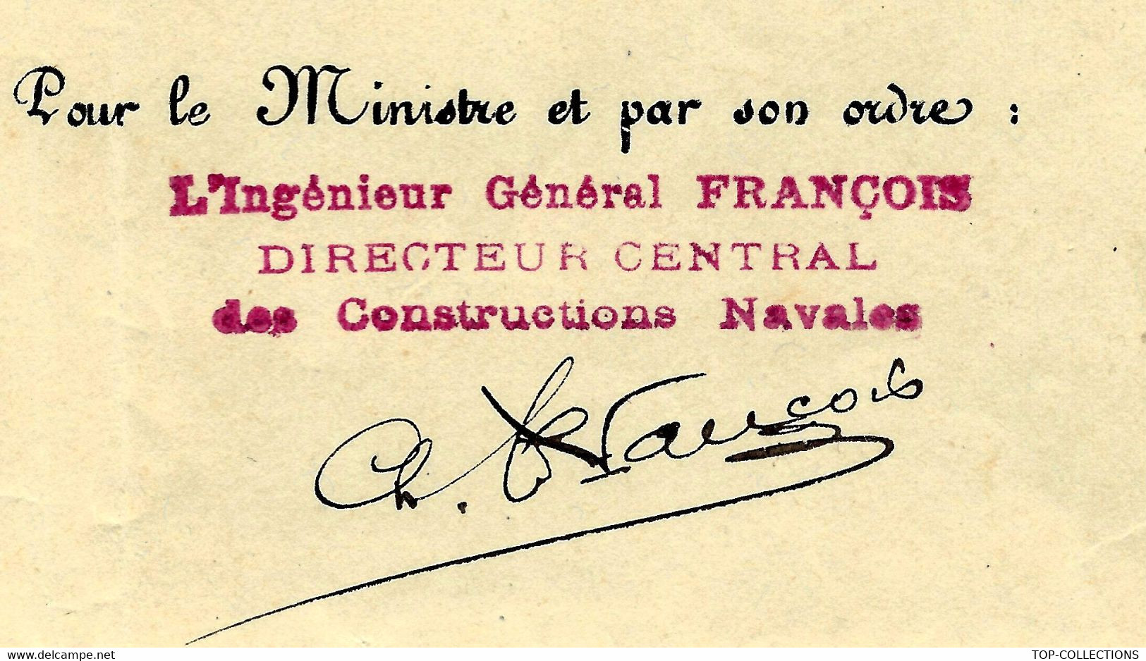 MARINE NATIONALE NOMINATION P.J. MOCQUARD OFFICIER  DIRECTION DES TRAVAUX 1933 SIGNATURE CACHET V.SCANS - Documentos Históricos