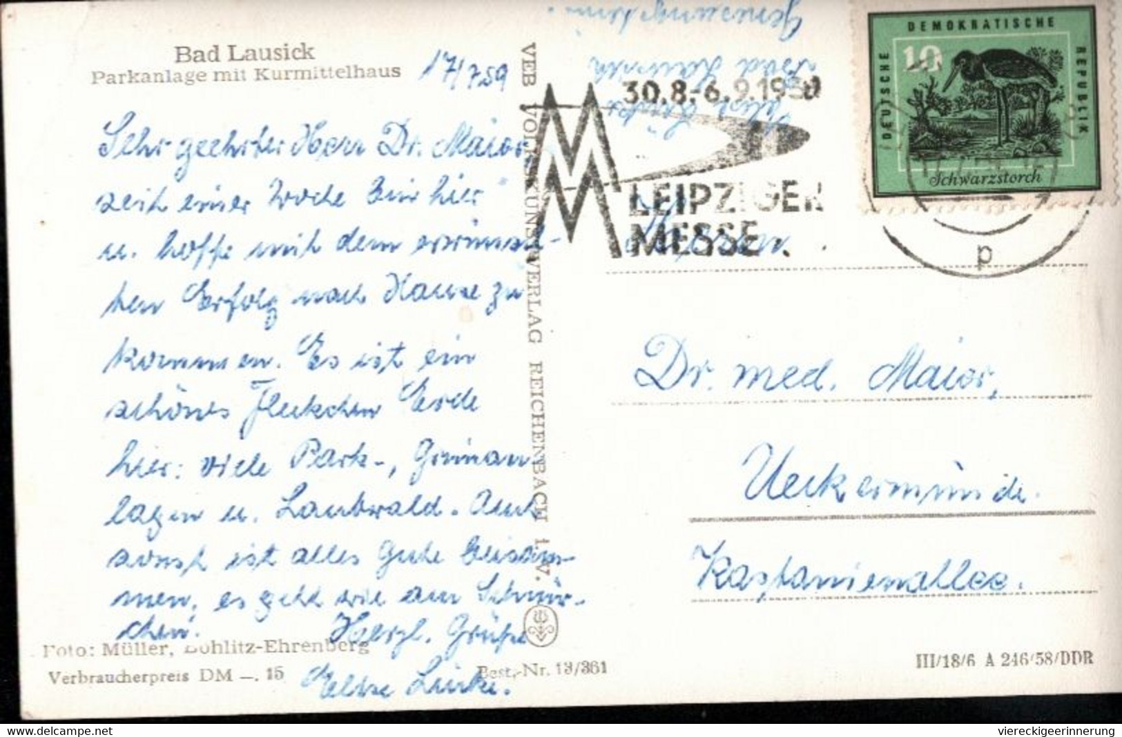 ! Lot Von 17 Ansichtskarten Mit Maschinenstempel / Sonderstempel Leipziger Messe 1930 - 1987 - Máquinas Franqueo (EMA)