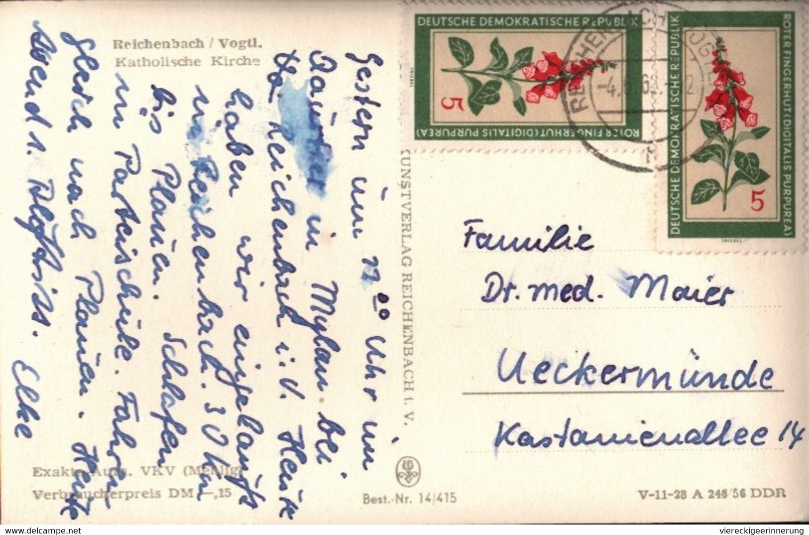 ! Lot Von 7 DDR Ansichtskarten Mit Briefmarken Mehrfachfrankaturen Bedarf, 1960-1971 - Covers & Documents