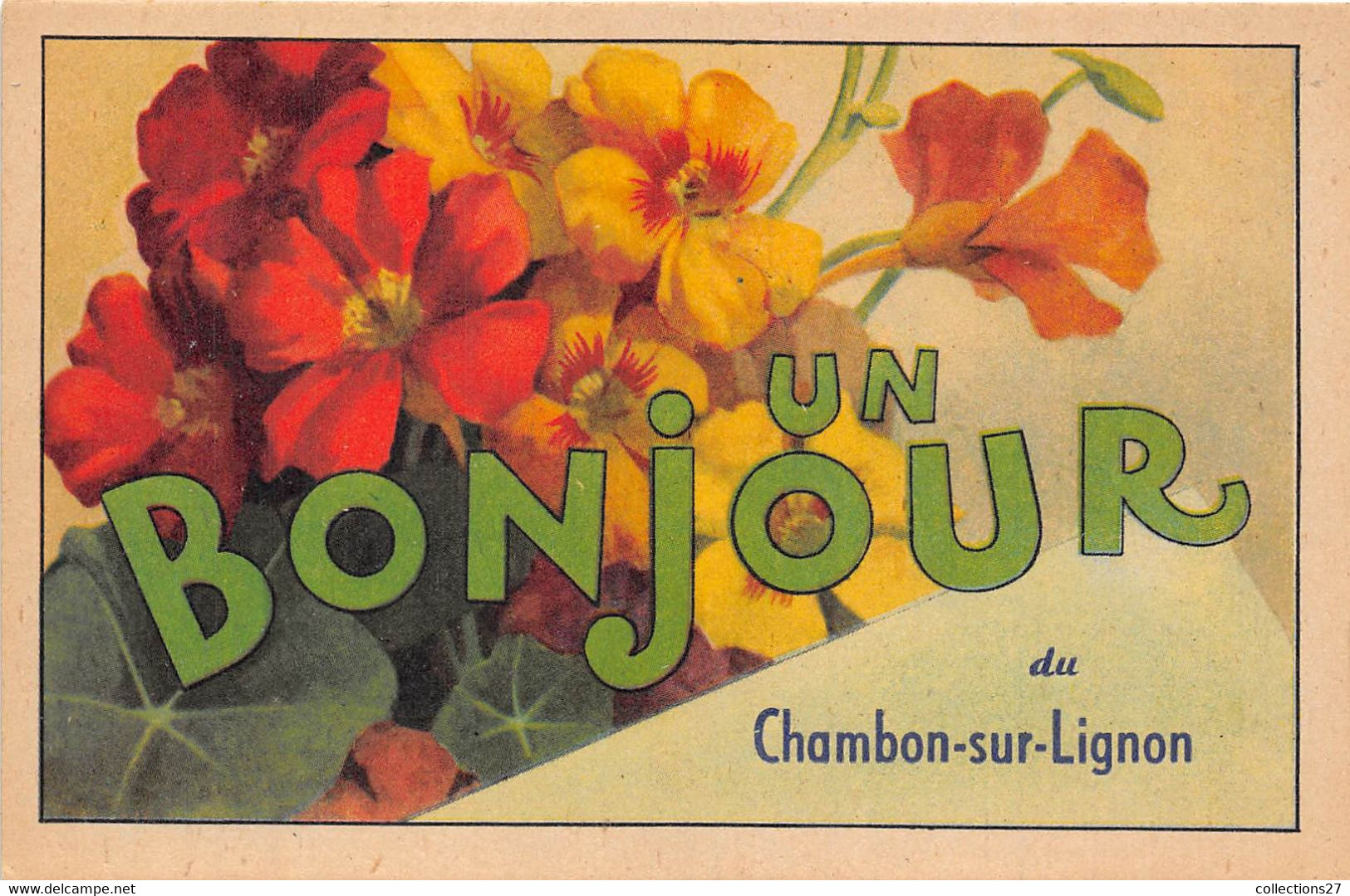 43-LE-CHAMBON-SUR-LIGNON- UN BONJOUR DU CHAMBON SUR LIGNON - Le Chambon-sur-Lignon