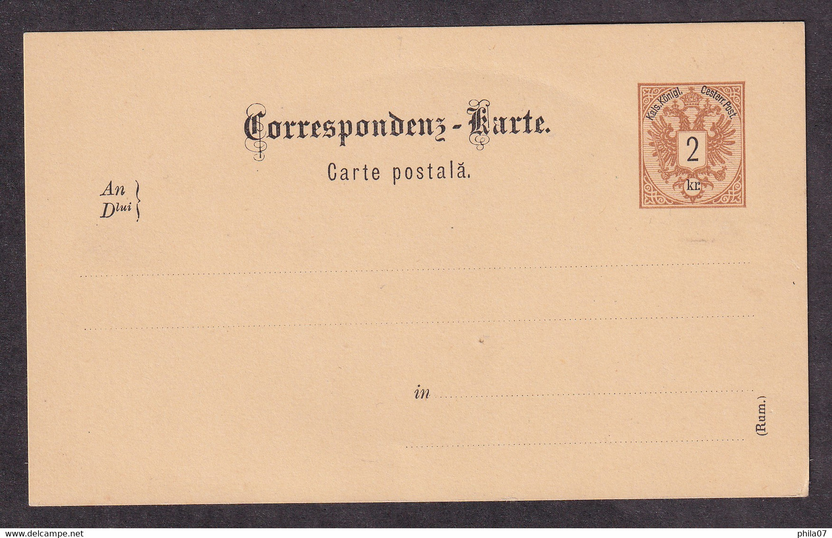 AUSTRIA - Unused Bilingual Stationery, German/Romanian Language - 2 Scans - Covers & Documents