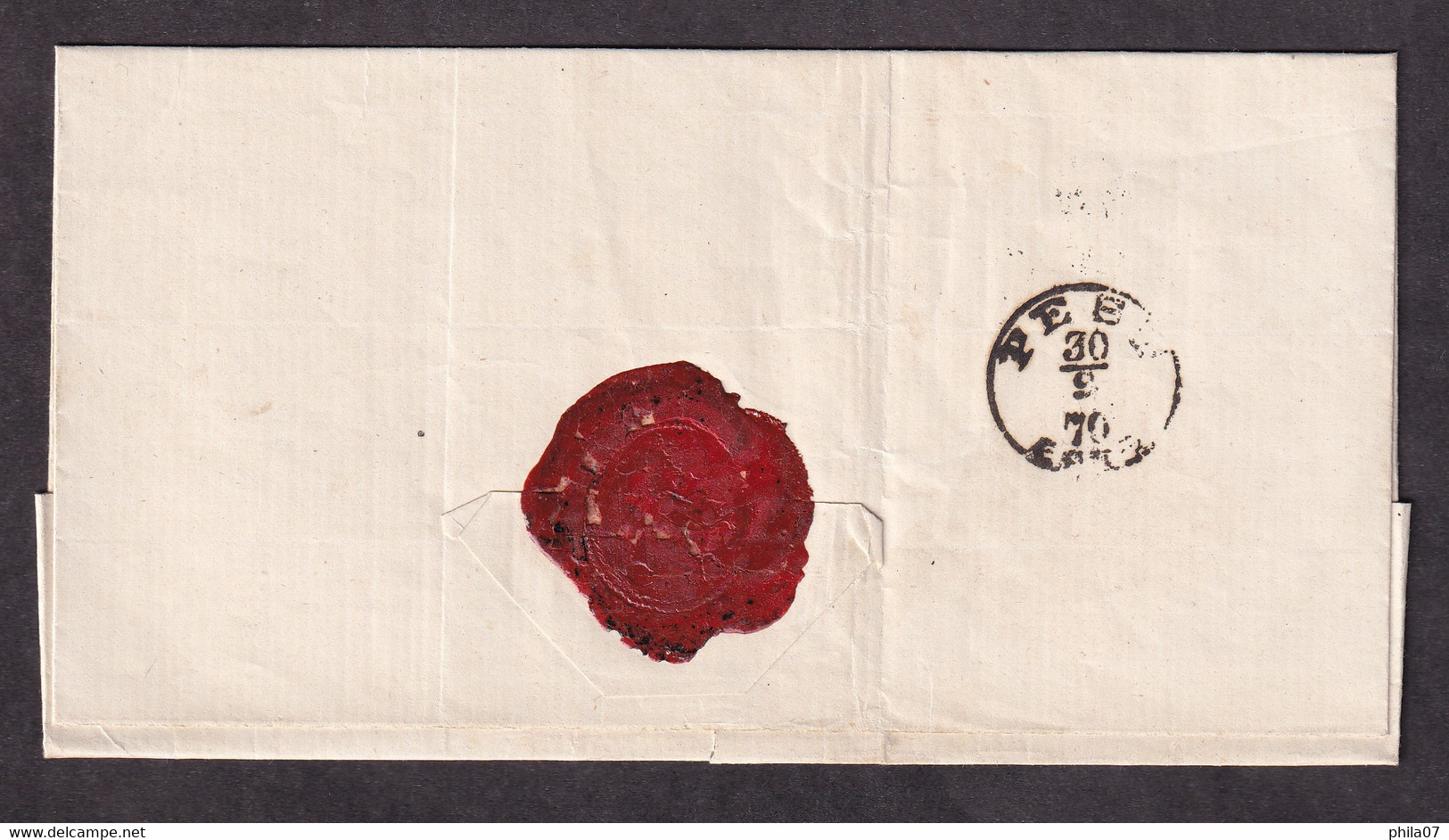 AUSTRIA - Letter Sent To Pesh 1870. Nice Stamp And Arrival Cancel On The Back. Letter Without Content - 3 Scans - Briefe U. Dokumente