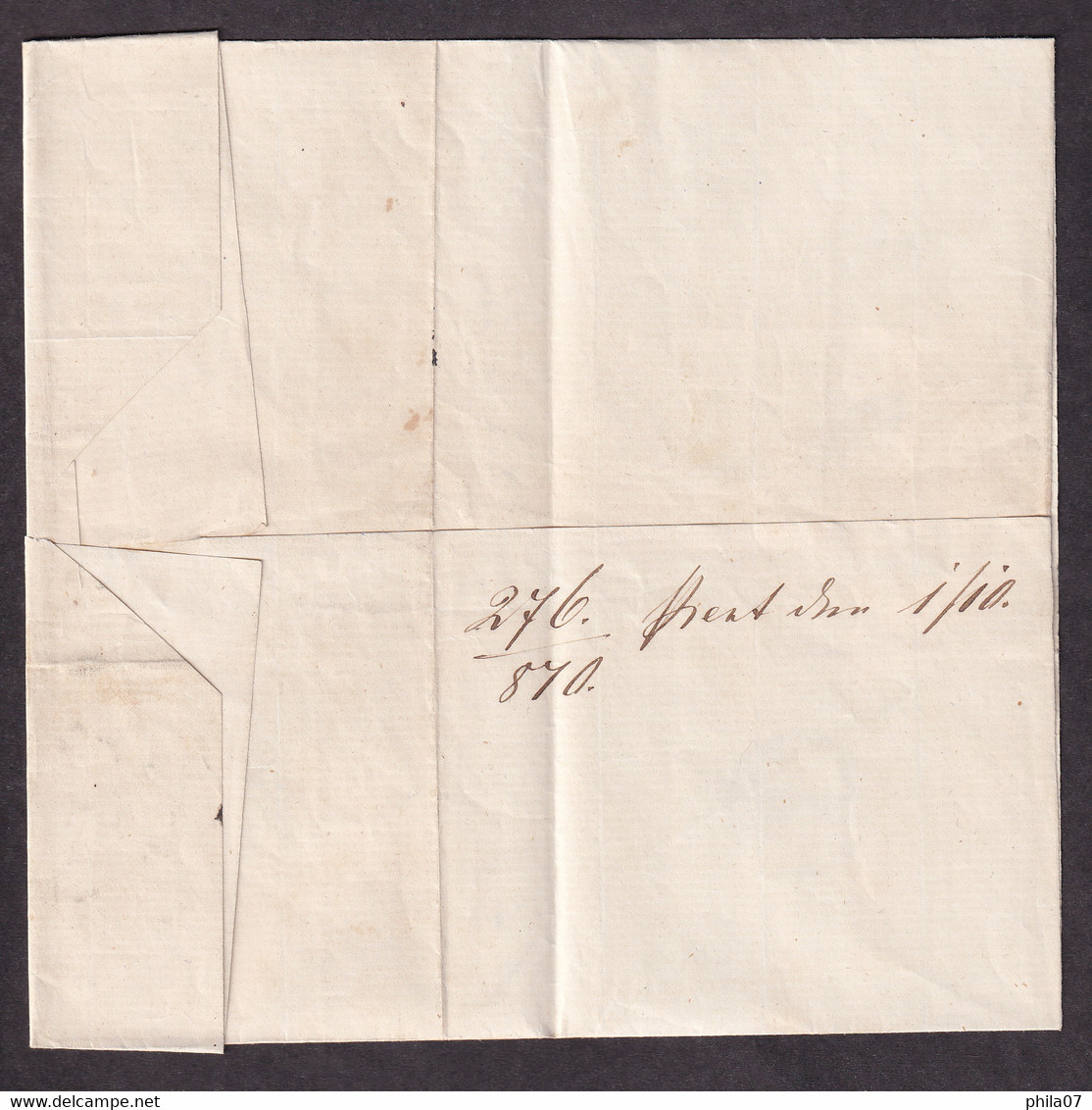 AUSTRIA - Letter Sent To Pesh 1870. Nice Stamp And Arrival Cancel On The Back. Letter Without Content - 3 Scans - Briefe U. Dokumente
