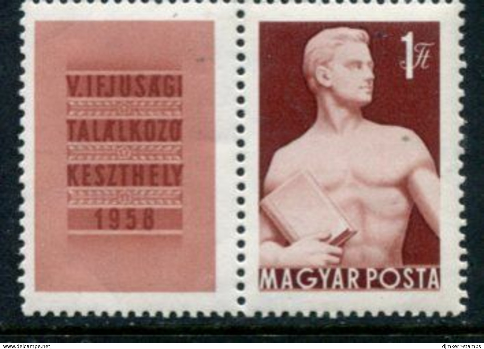 HUNGARY 1958 Youth Meeting MNH / **.  Michel; 1531 Zf - Ongebruikt