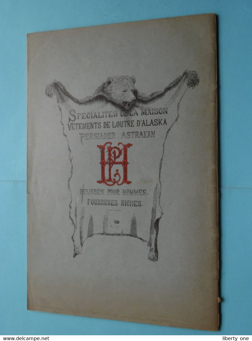 PRIX Courant Fourrures PELZ Et HALBACH Rue De Malines à BRUXELLES > HIVER 1899 - 1900 (zie SCANS) Persianer - Astrakan ! - Advertising