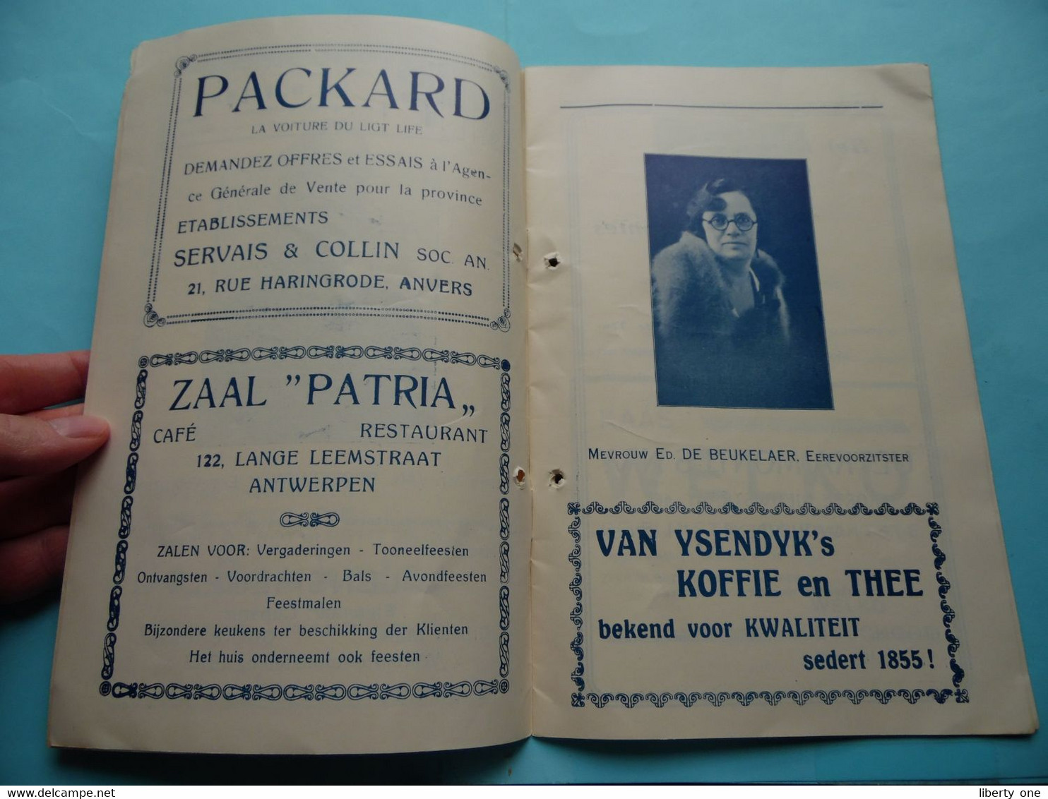 Koninklijke Harmonie " DE VRIJE ANTWERPENAREN " > 1935 JUBELFEEST / CONCERT> Feestzaal Katholieken Kring ANTWERPEN ! - Programas