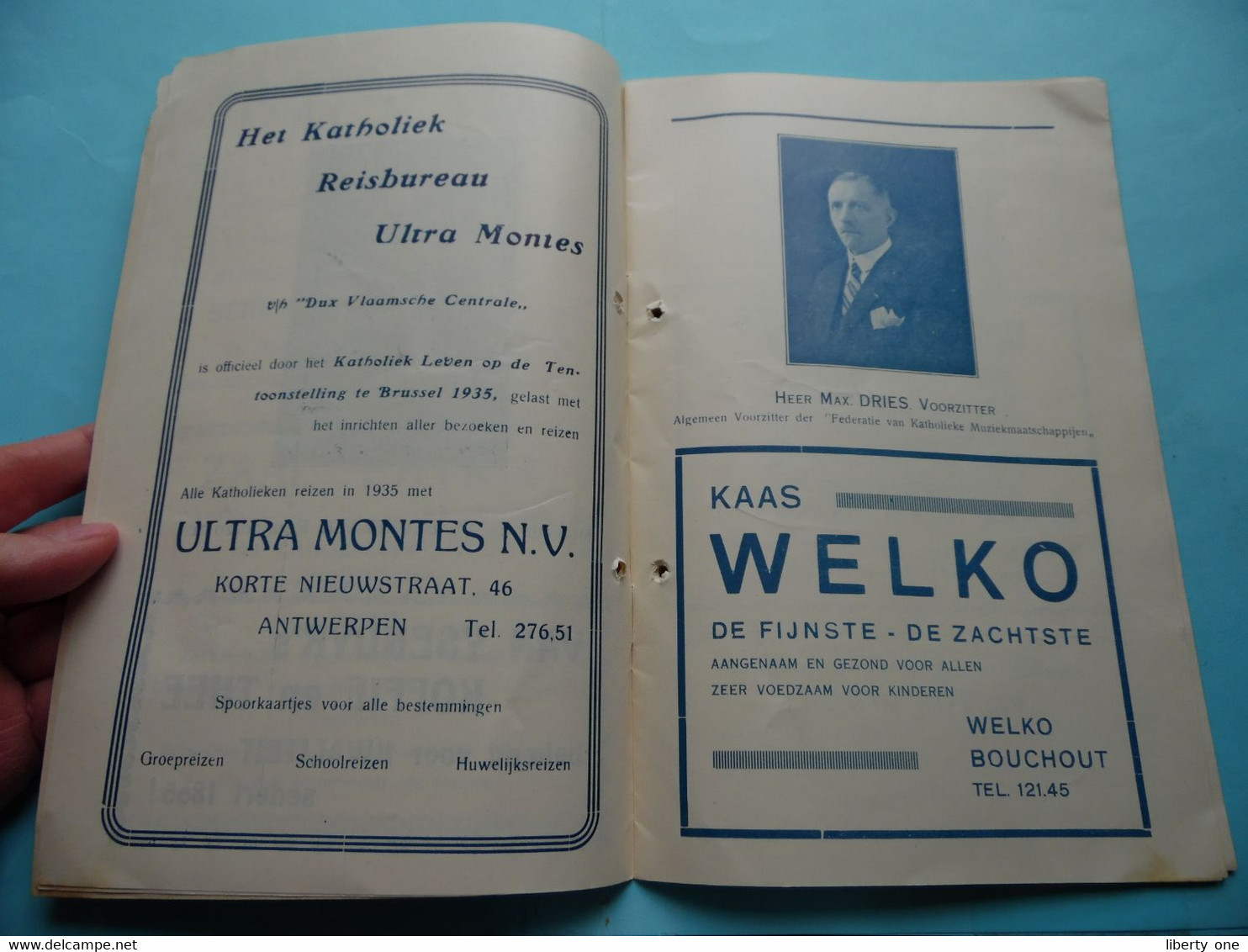 Koninklijke Harmonie " DE VRIJE ANTWERPENAREN " > 1935 JUBELFEEST / CONCERT> Feestzaal Katholieken Kring ANTWERPEN ! - Programmes