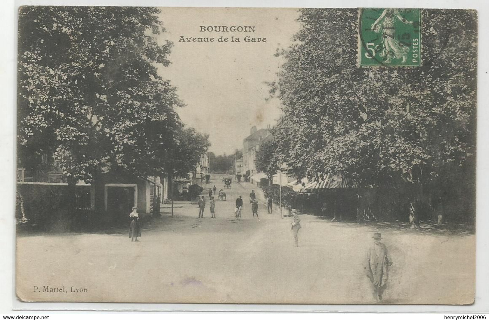 38 Isère Bourgoin Avenue De La Gare 1912 - Bourgoin