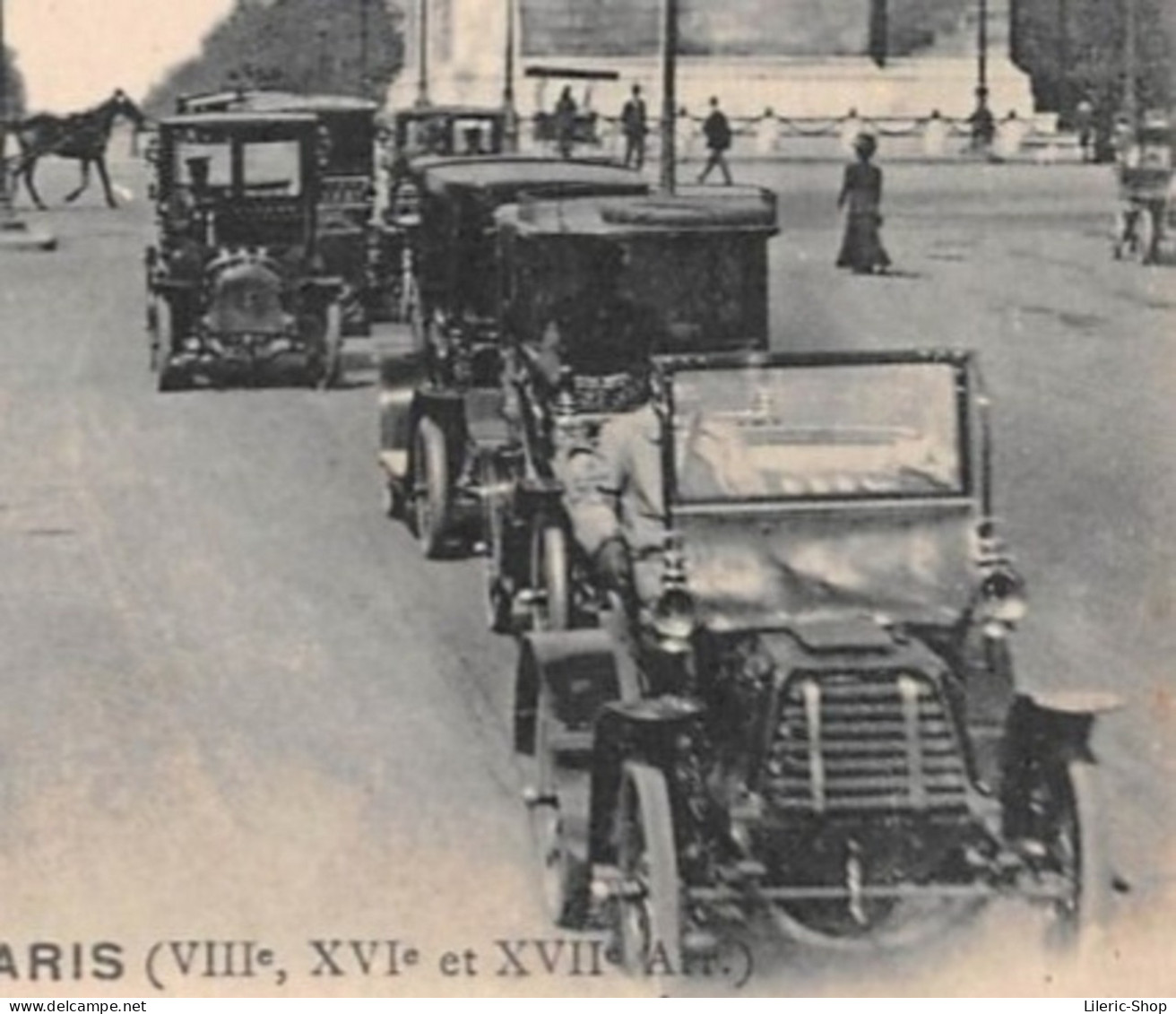 ►PARIS◄75►±1920◄CPA►ARC DE TRIOMPHE PRIS DES CHAMPS-ÉLYSÉES◄AUTOMOBILES◄►ÉDIT. F.F▬PARIS - Arc De Triomphe