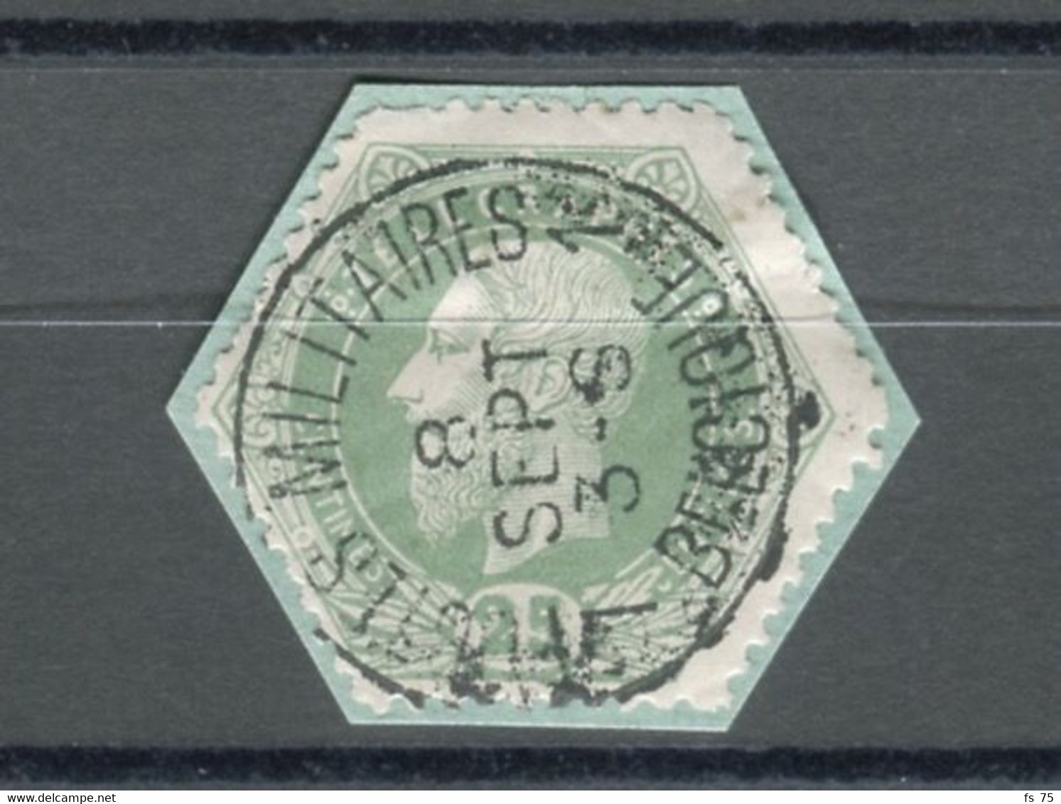 BELGIQUE - COB T6 12 25C VERT SIMPLE CERCLE POSTES MILITAIRES 1 BELGIQUE - Stamps