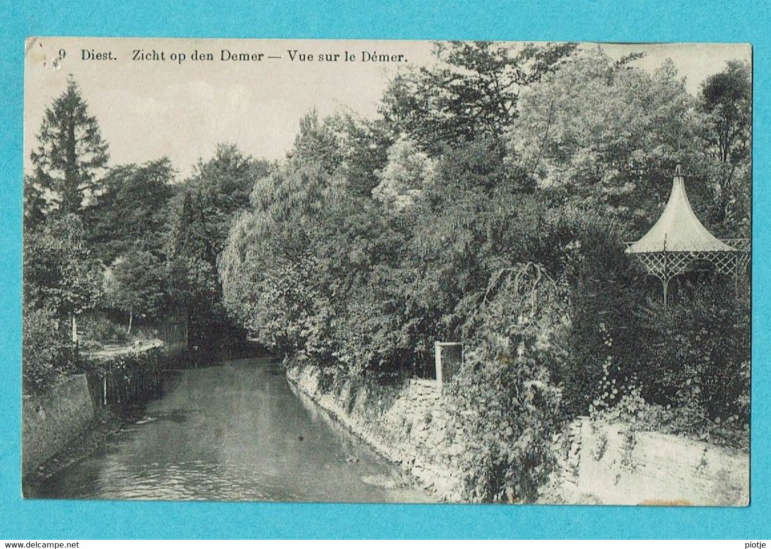 * Diest (Vlaams Brabant) * (nr 9) Zicht Op Den Demer, Vue Sur Le Démer, Canal, Quai, Old, Rare, Unique - Diest