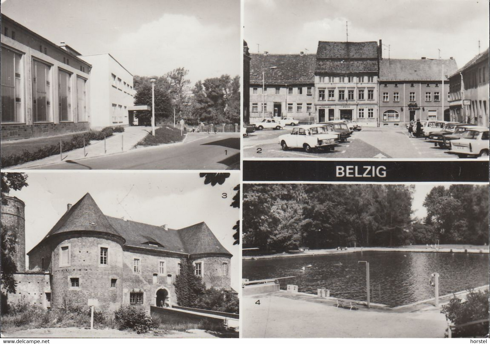 D-14806 Bad Belzig - Alte Ansichten - HO-Gaststätte "Fläminggarten" - Schwimmbad - Markt - Cafe - Burg - Belzig