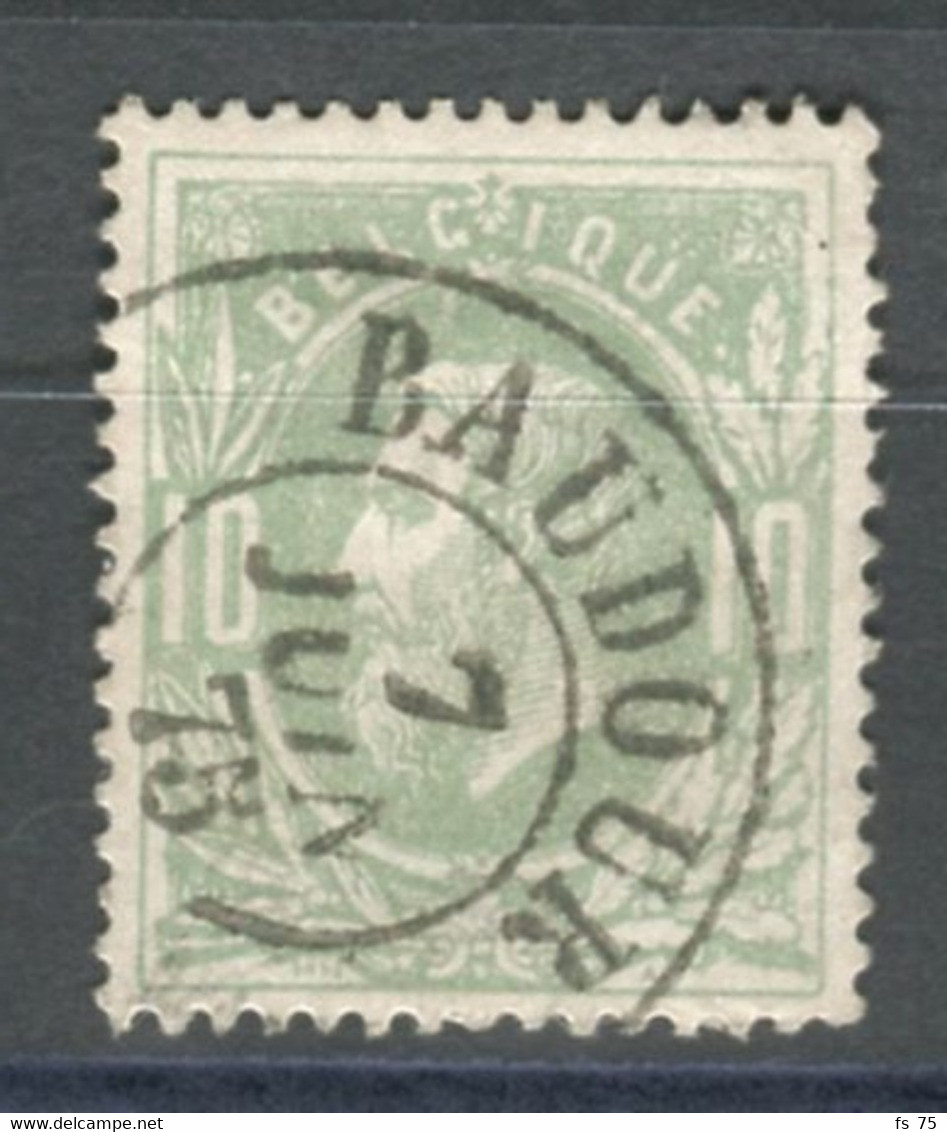 BELGIQUE - COB 30 10C VERT CAD BAUDOUR - 1869-1883 Léopold II