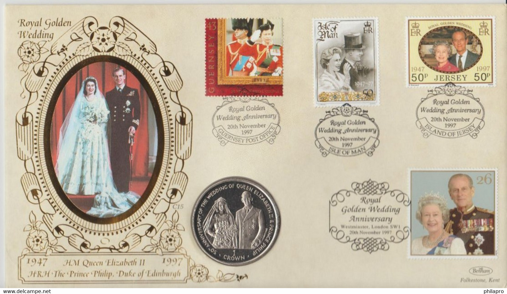 Lot  3   NUMISMATIC- COVER  FAMILLE ROYAL  .ROYAL COUPLE   VF  Réf  GF - Monarquía/ Nobleza