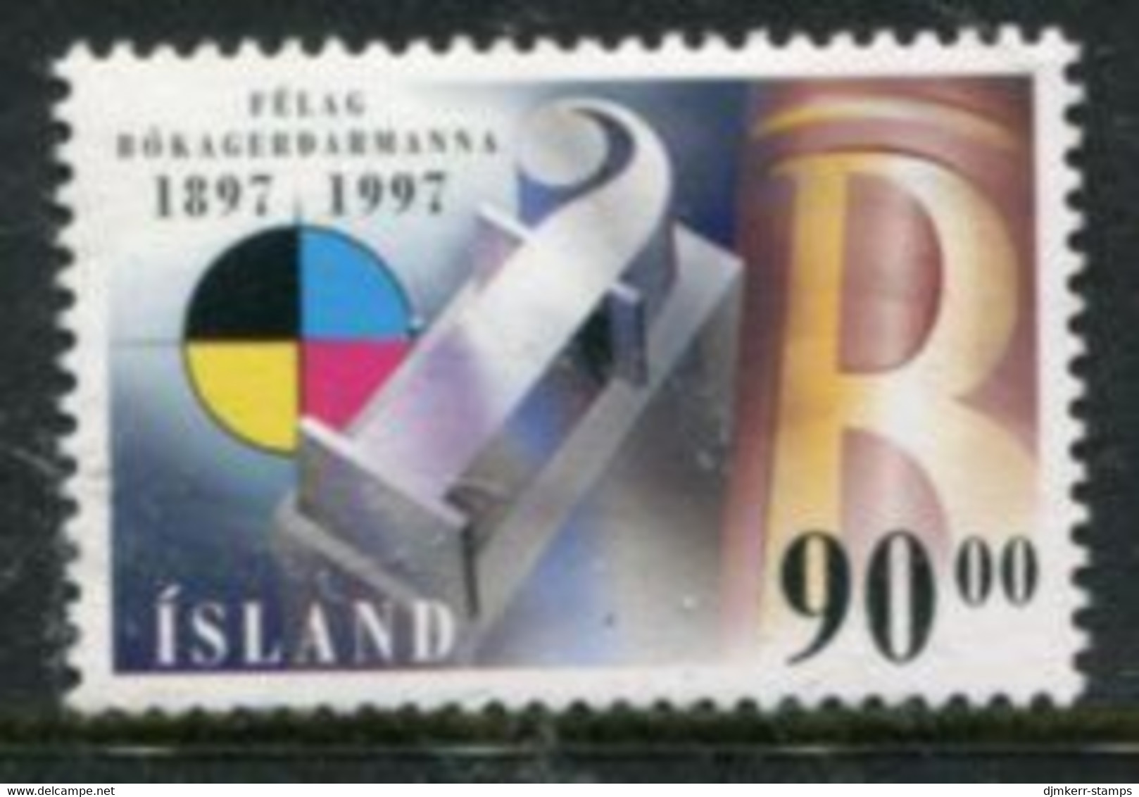 ICELAND 1997 Graphic Association Centenary MNH / **.  Michel 874 - Unused Stamps