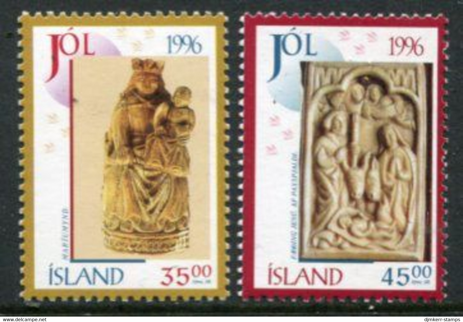 ICELAND 1996 Christmas MNH / **.  Michel 860-61 - Neufs