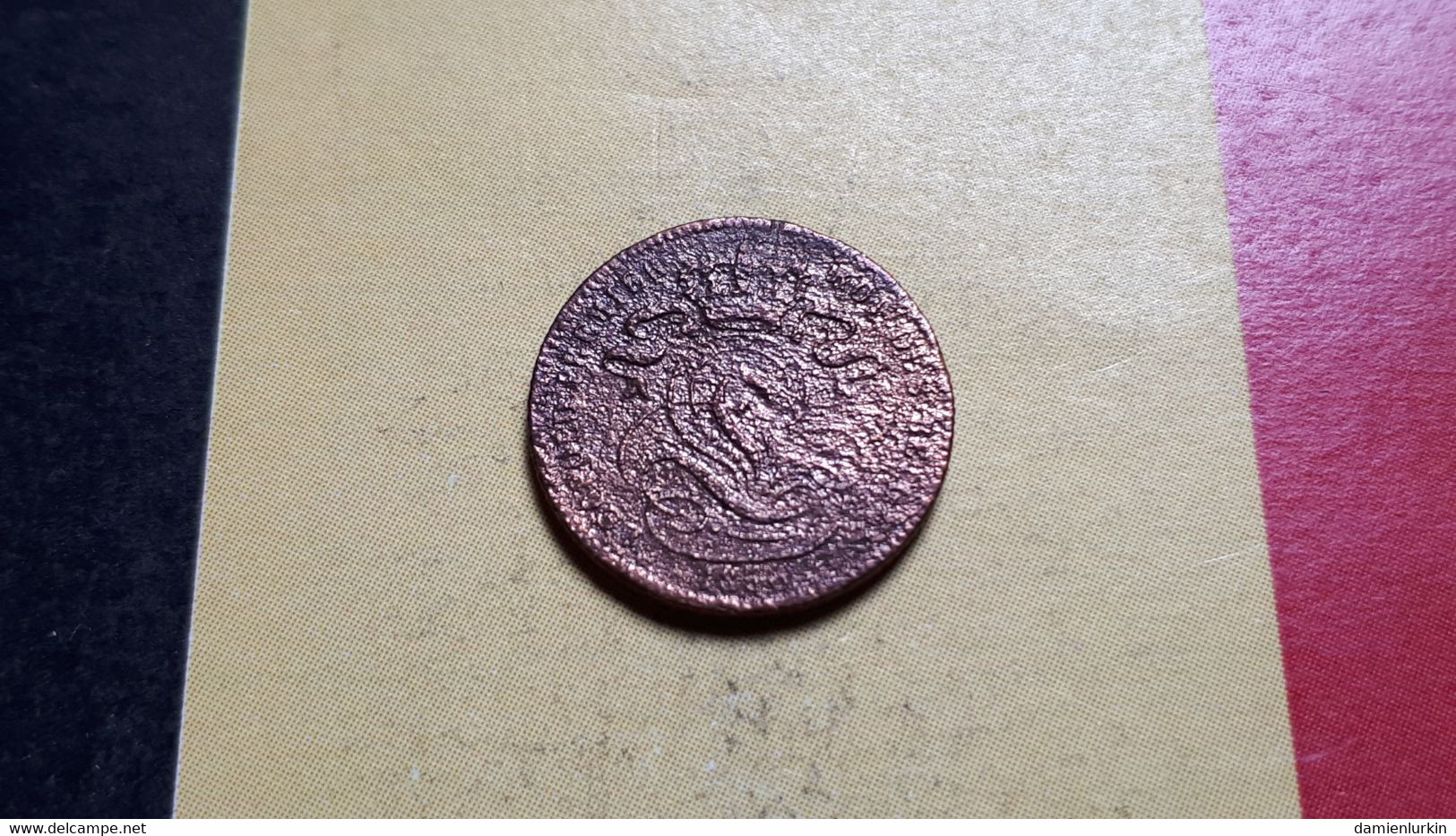 BELGIQUE LEOPOLD IER 1 CENTIME 1856 TRES USEE MAIS RARE COTE 20-60-180-360€ - 1 Cent