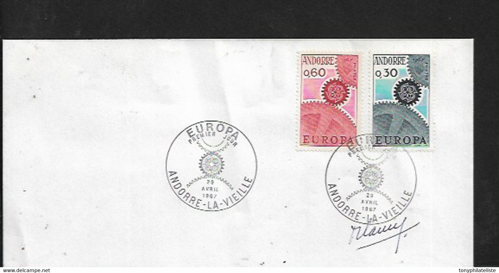 Lettre D'andorre Francais De 1966 En Premier Jour Avec Les N°179 Et 180 - Covers & Documents