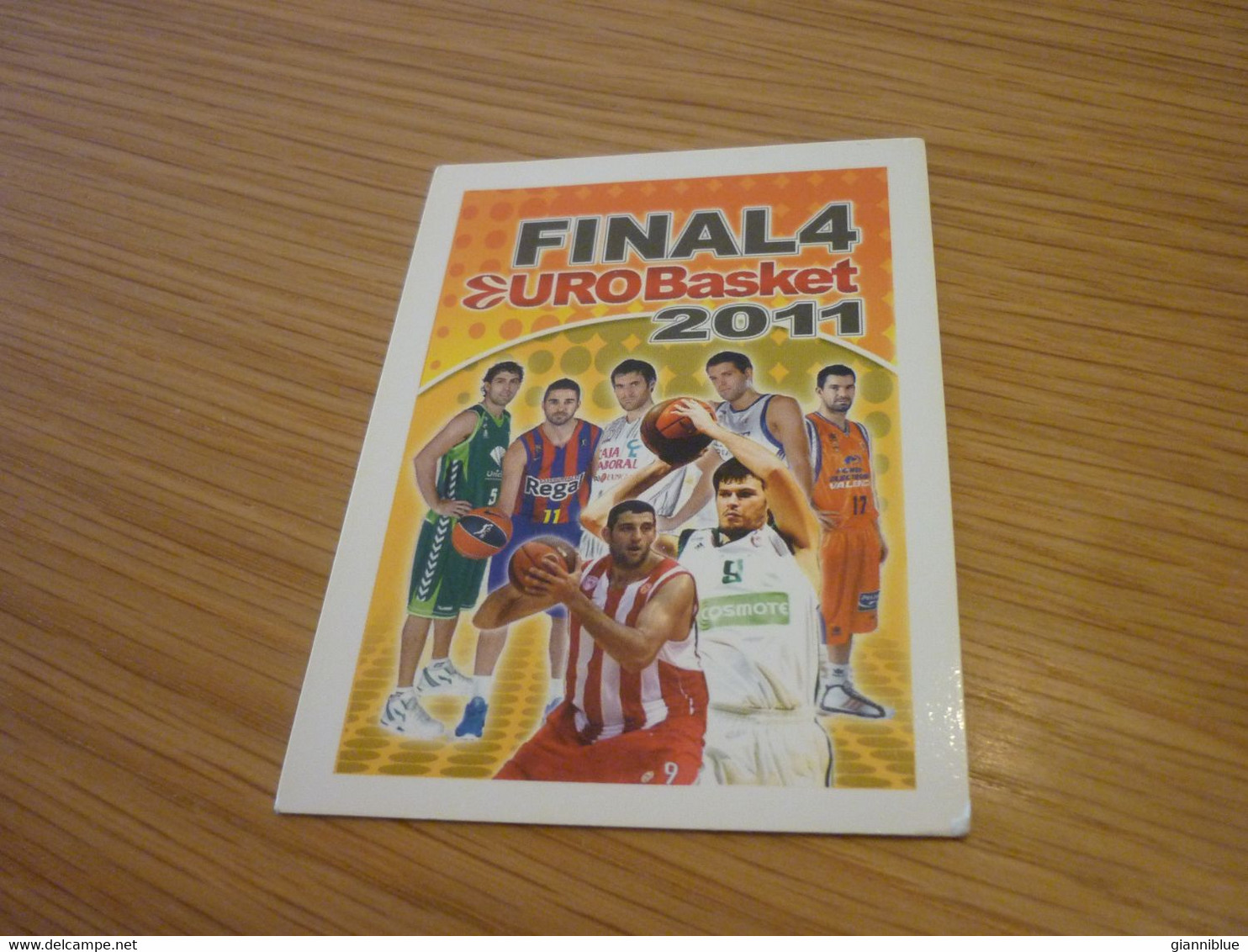 Ante Tomic Real Madrid Spanish Croatian Basketball Euroleague Final 4 Eurobasket 2011 Greek Edition Card - Andere & Zonder Classificatie