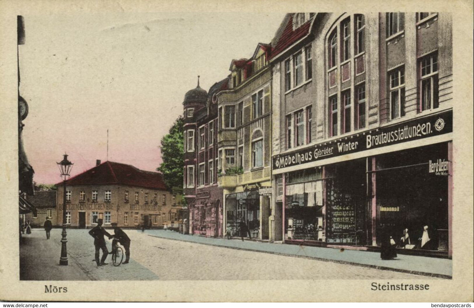 MÖRS MOERS, Steinstrasse, Möbelhaus Gebr. Winter (1919) AK - Mörs