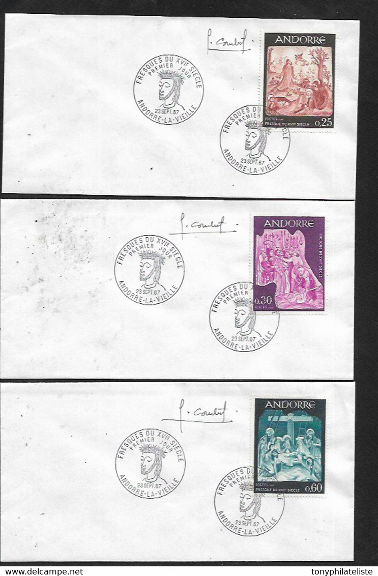 Lettre D'andorre Francais De 1967 En Premier Jour Avec Les N°184 A 186 - Covers & Documents