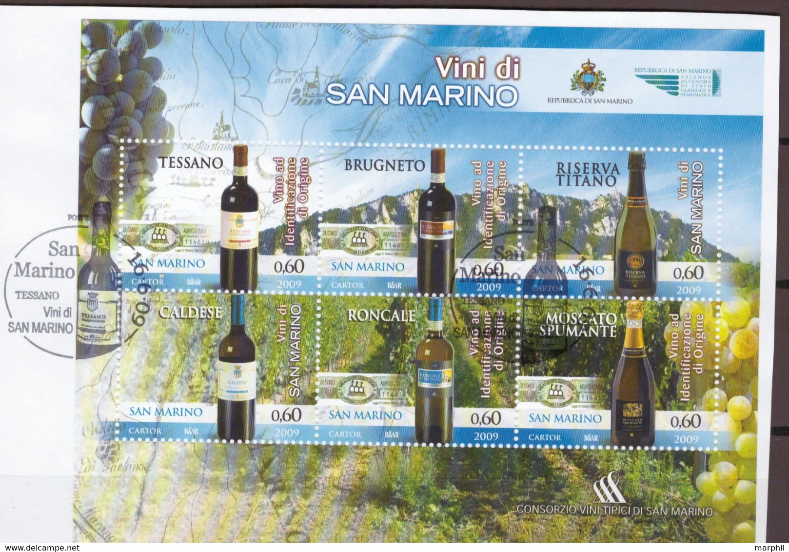 San Marino 2009 UnN°2241/46 BF98 FDC (o) Vedere Scansione - Usados
