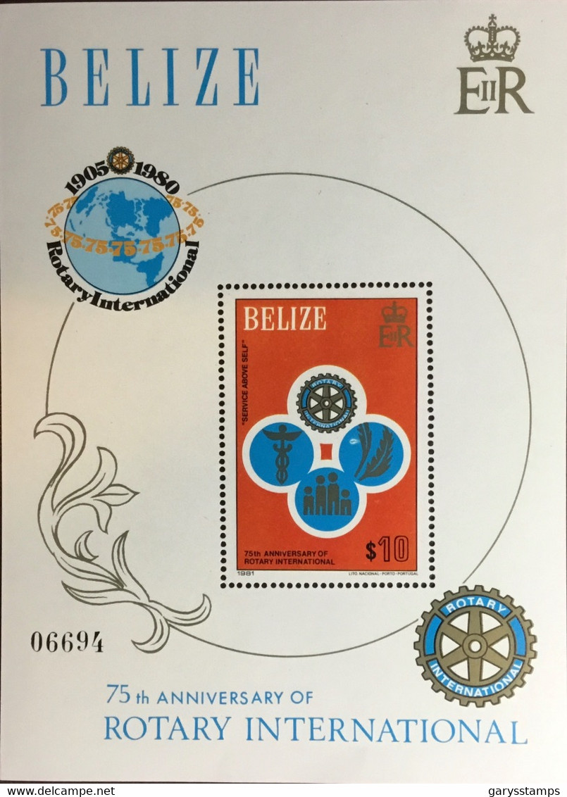 Belize 1981 Rotary Minisheet MNH - Belize (1973-...)