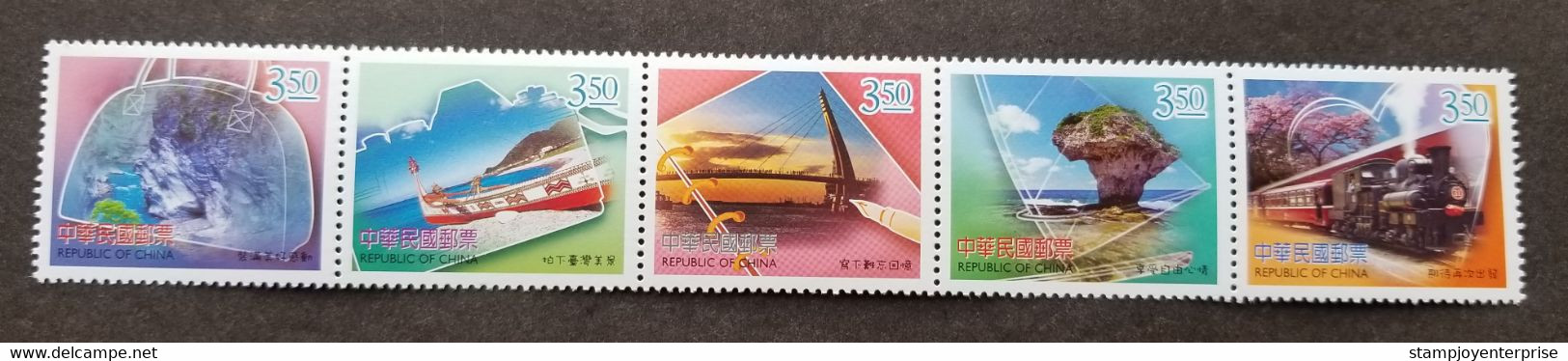 Taiwan Tourism Greeting 2006 Travel Bridge Beaches Train Ship Camera (stamp) MNH - Unused Stamps