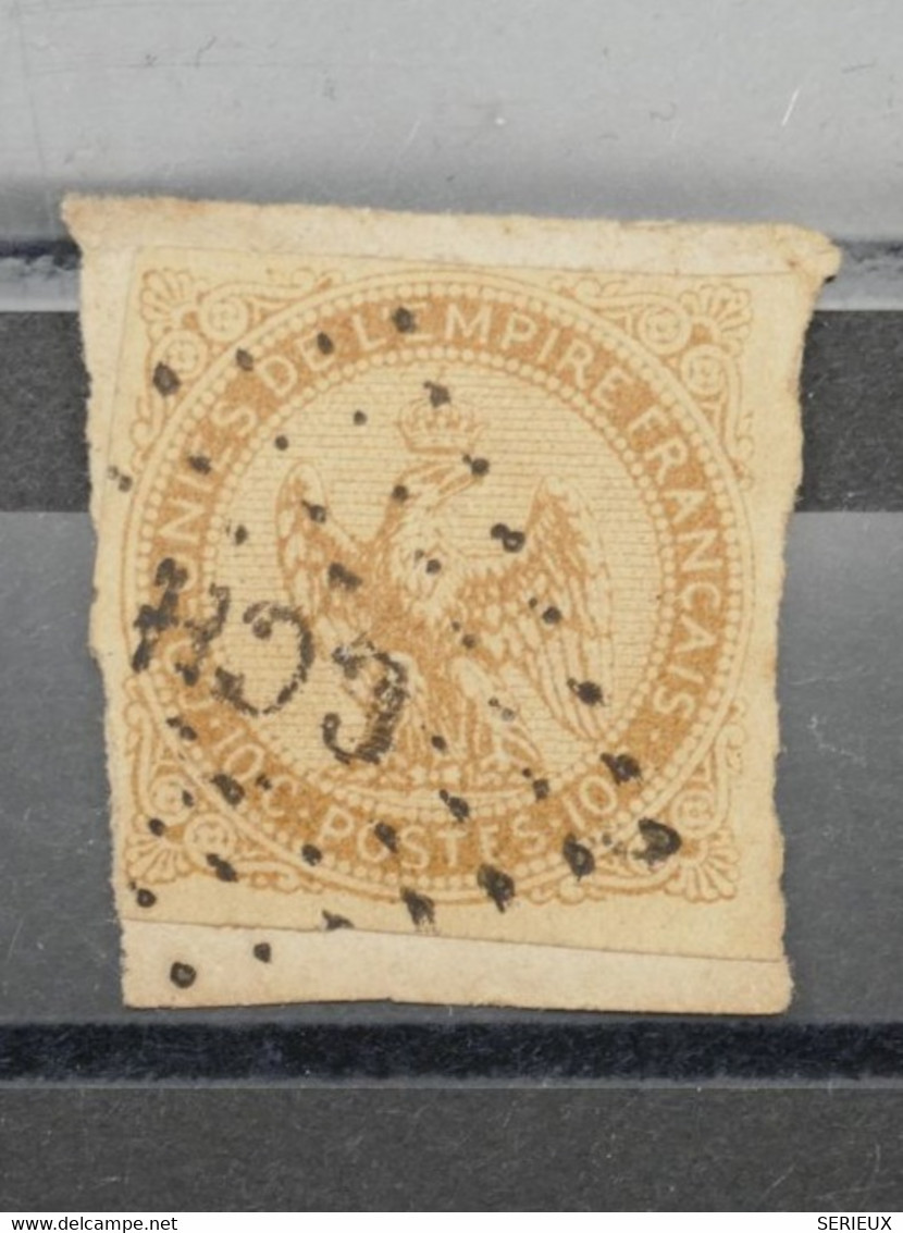T23  INDO CHINA COL FRANC   1860  CACHET COCCHINCHINE ++ PAS COURANT+ + AFFRANCH. INTERESSANT - Used Stamps