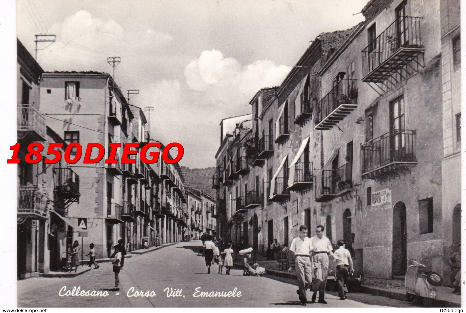 COLLESANO - CORSO VITT. EMANUELE F/GRANDE VIAGGIATA  1962 ANIMAZIONE - Palermo