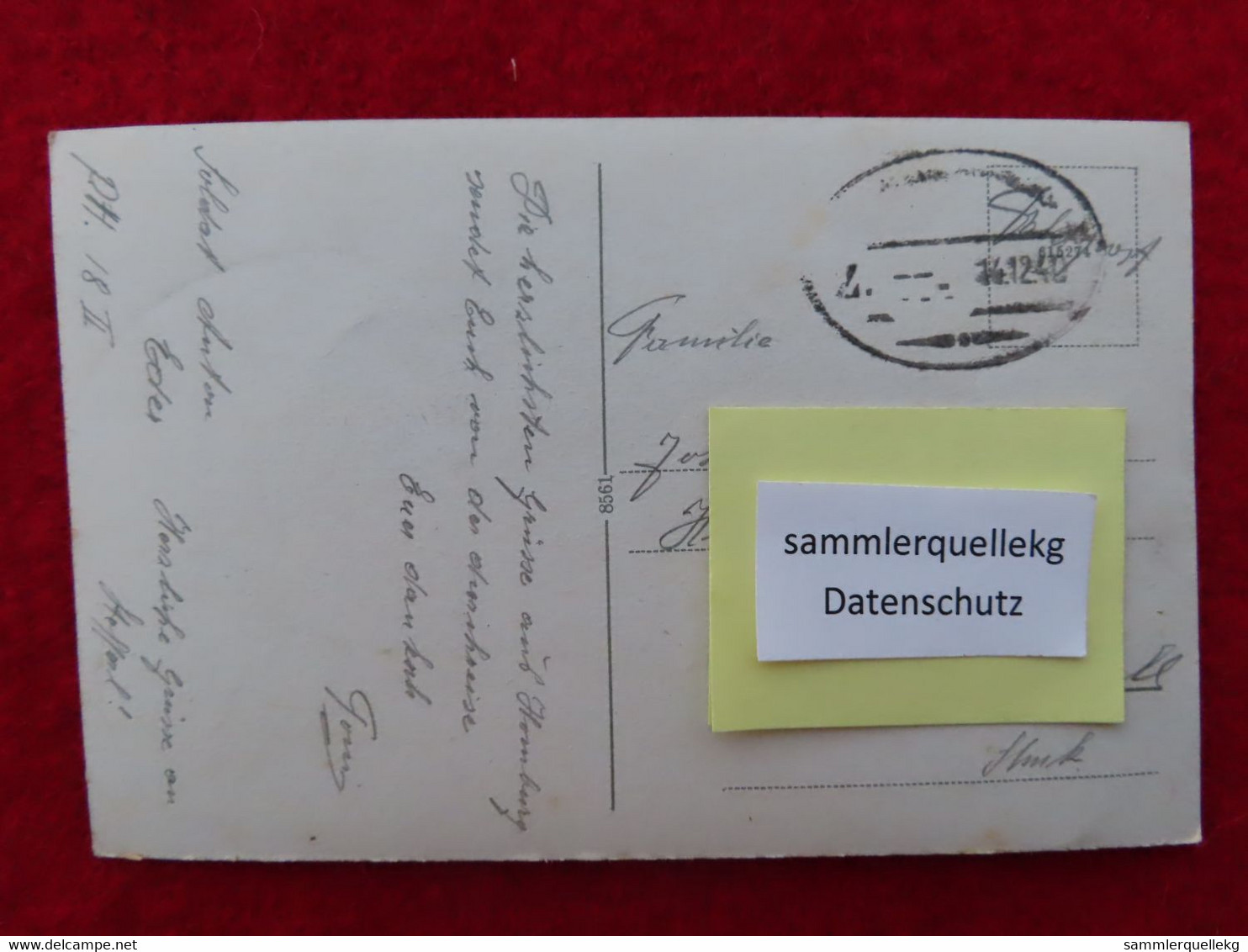 AK: Feldpostkarte - Homburg Blick Vom Schlossberg, Gelaufen 24. 12. 1940 (Nr. 810) - Homberg