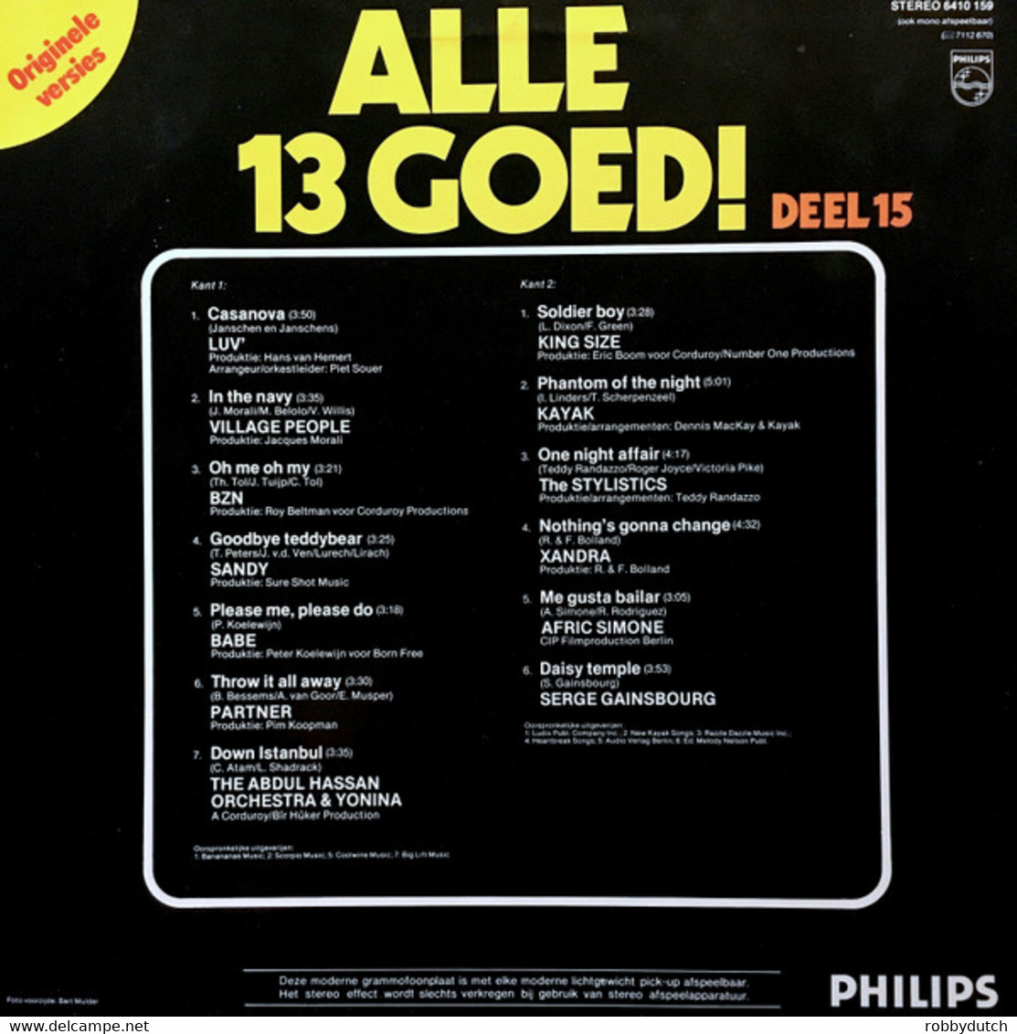 * LP *  ALLE 13 GOED Deel 15 - VARIOUS - Compilaties