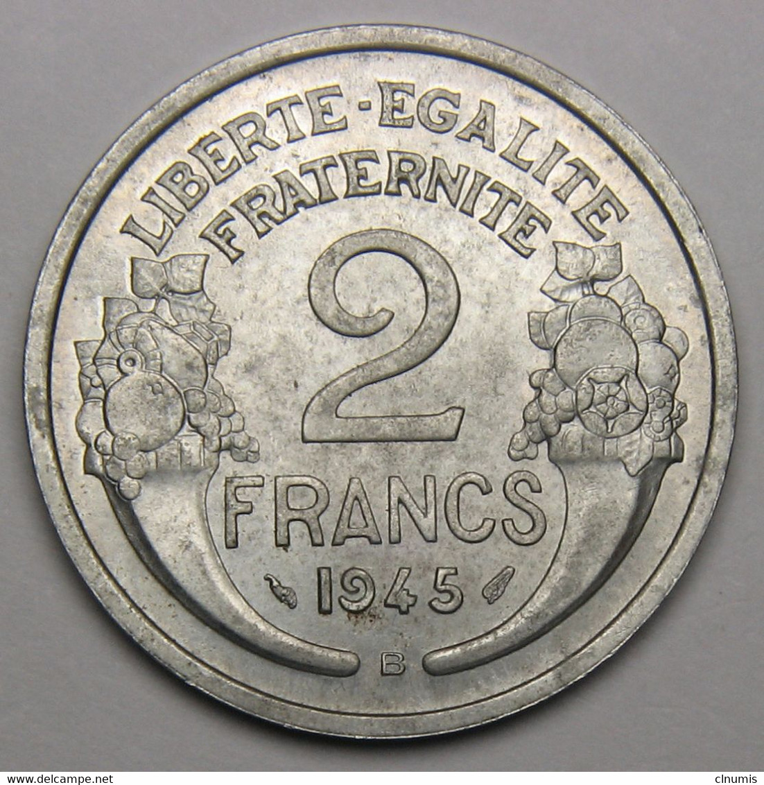 RARE En SUP+ ! 2 Francs Morlon, 1945 B (Beaumont-le-Roger), Aluminium - Gouvernement Provisoire - 2 Francs