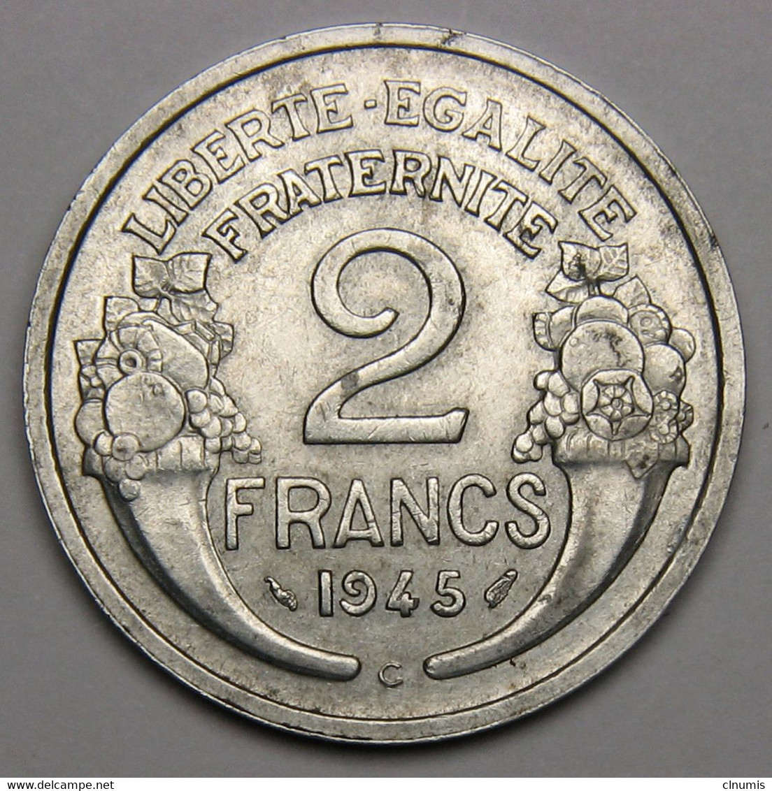 RARE ! 2 Francs Morlon, 1945 C (Castelsarrasin), Aluminium - Gouvernement Provisoire - 2 Francs