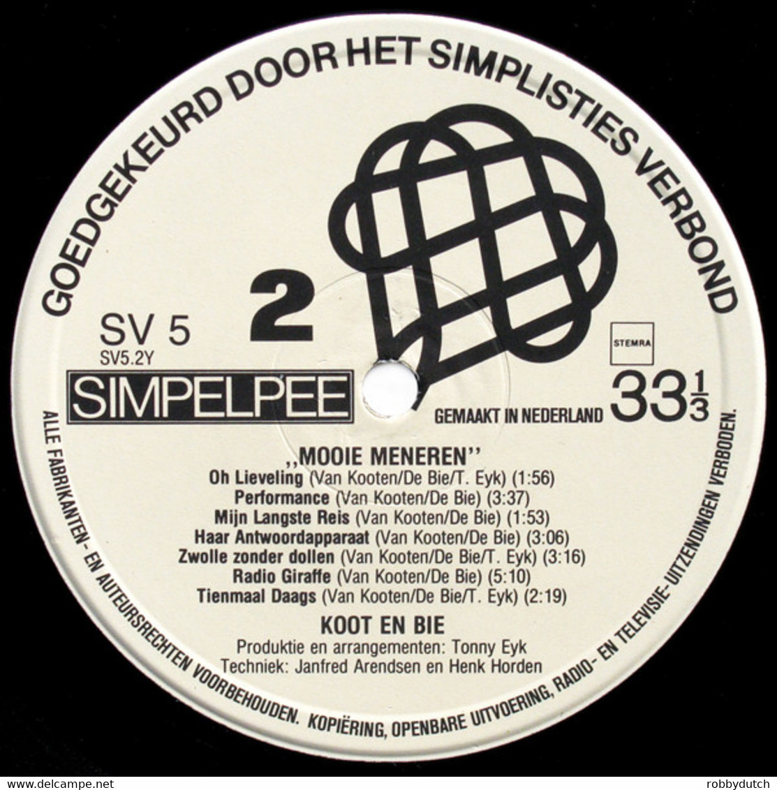 *  LP * SIMPLISTIES VERBOND - MOOIE MENEREN (Holland 1982) - Comiche