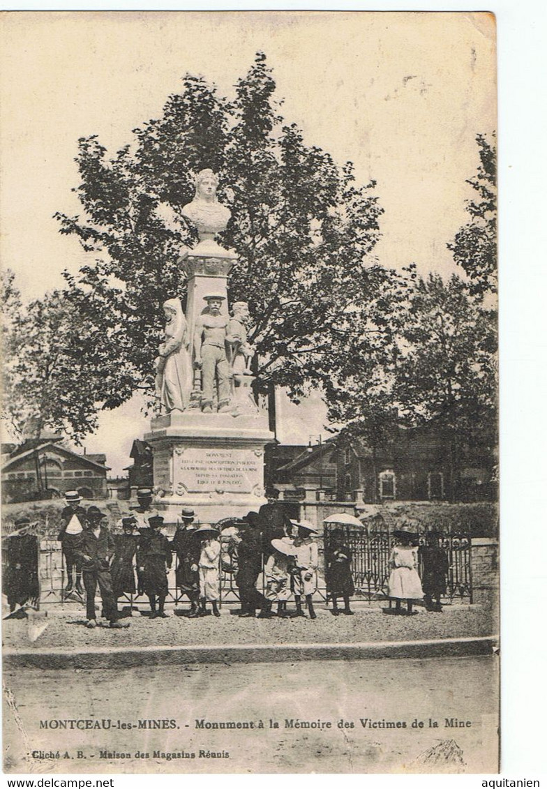 Montceau Les Mines-monument à La Mémoire Des Victimes De La Mine - Montceau Les Mines