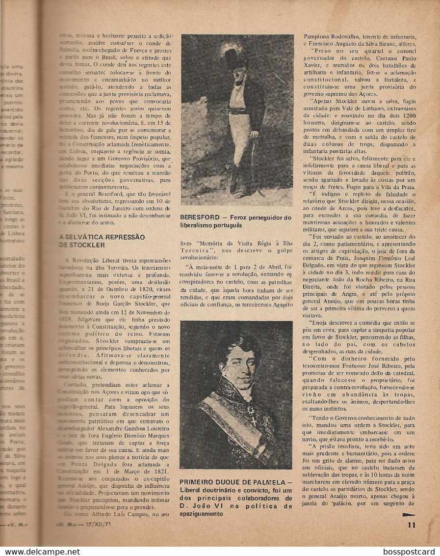 Lages - Ilha Terceira - Revista "Vida Mundial" De 17 De Dezembro De 1971 - Encontro Dos Açores - Revistas & Periódicos