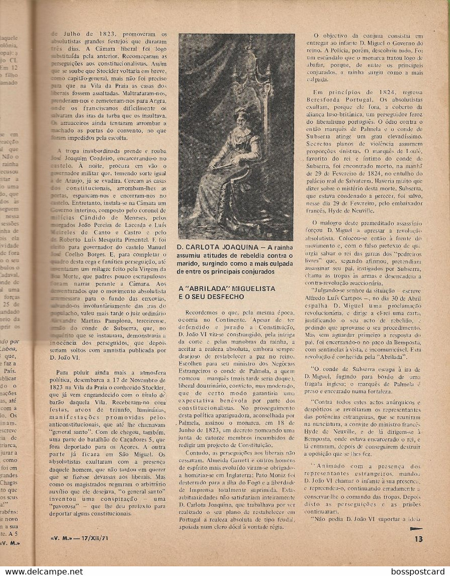 Lages - Ilha Terceira - Revista "Vida Mundial" de 17 de Dezembro de 1971 - Encontro dos Açores