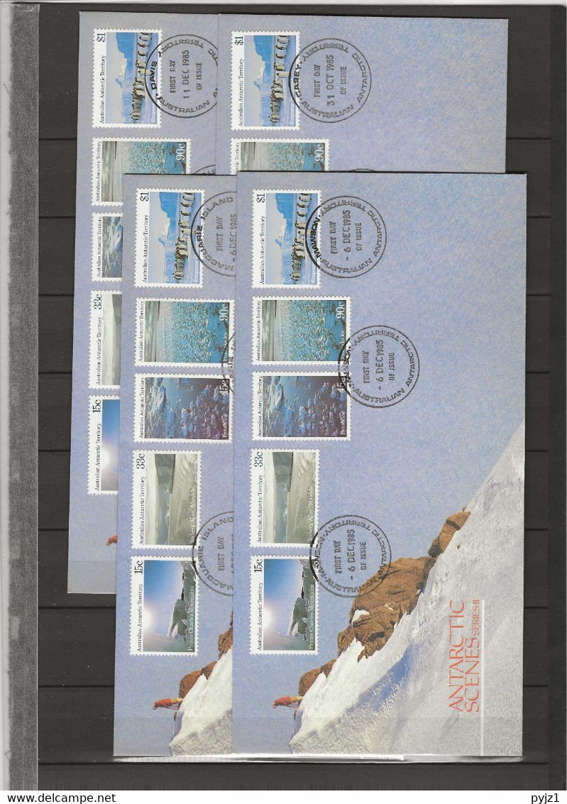 1985 FDC Australian Antarctic Territory (4 Different Stations) - FDC