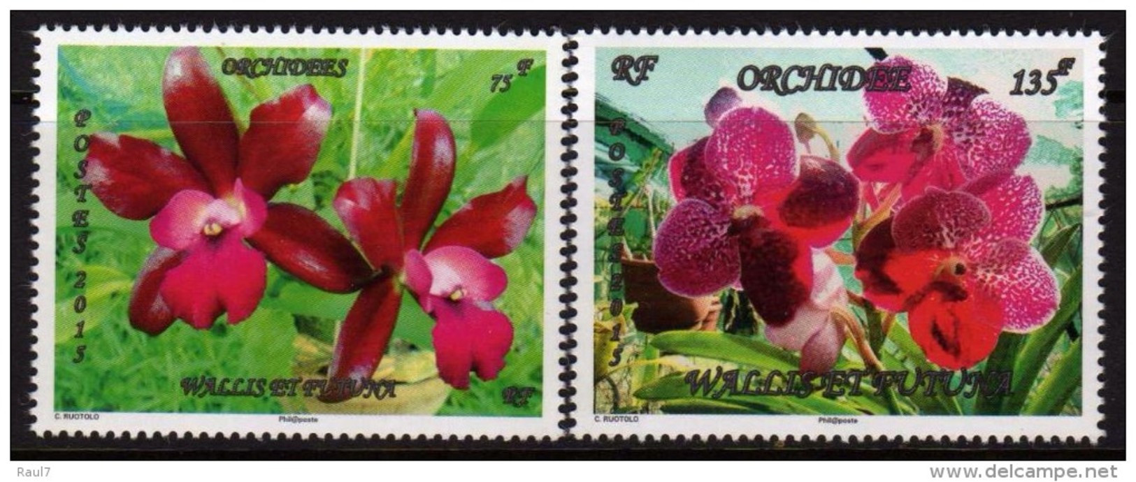 Wallis & Futuna 2015 - Fleurs, Orchidées - 2 Val Neufs // Mnh - Nuovi