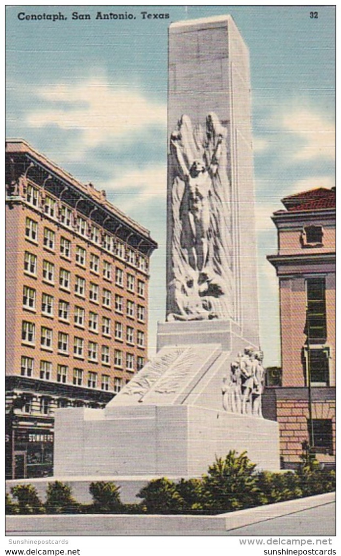 Texas San Antonio The Cenotaph 1950 - San Antonio