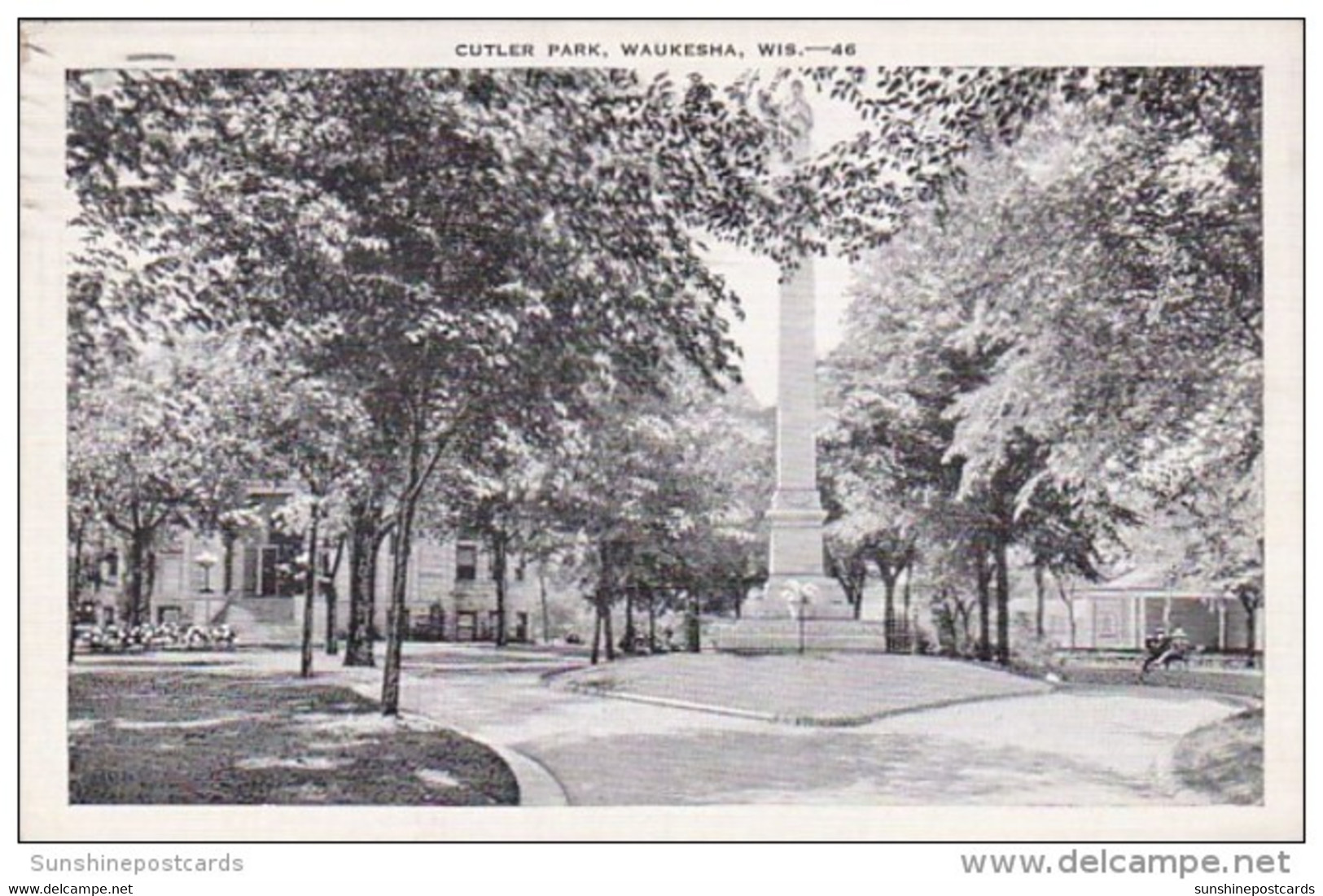 Wisconsin Waukesha Scene In Cutler Park 1941 - Waukesha