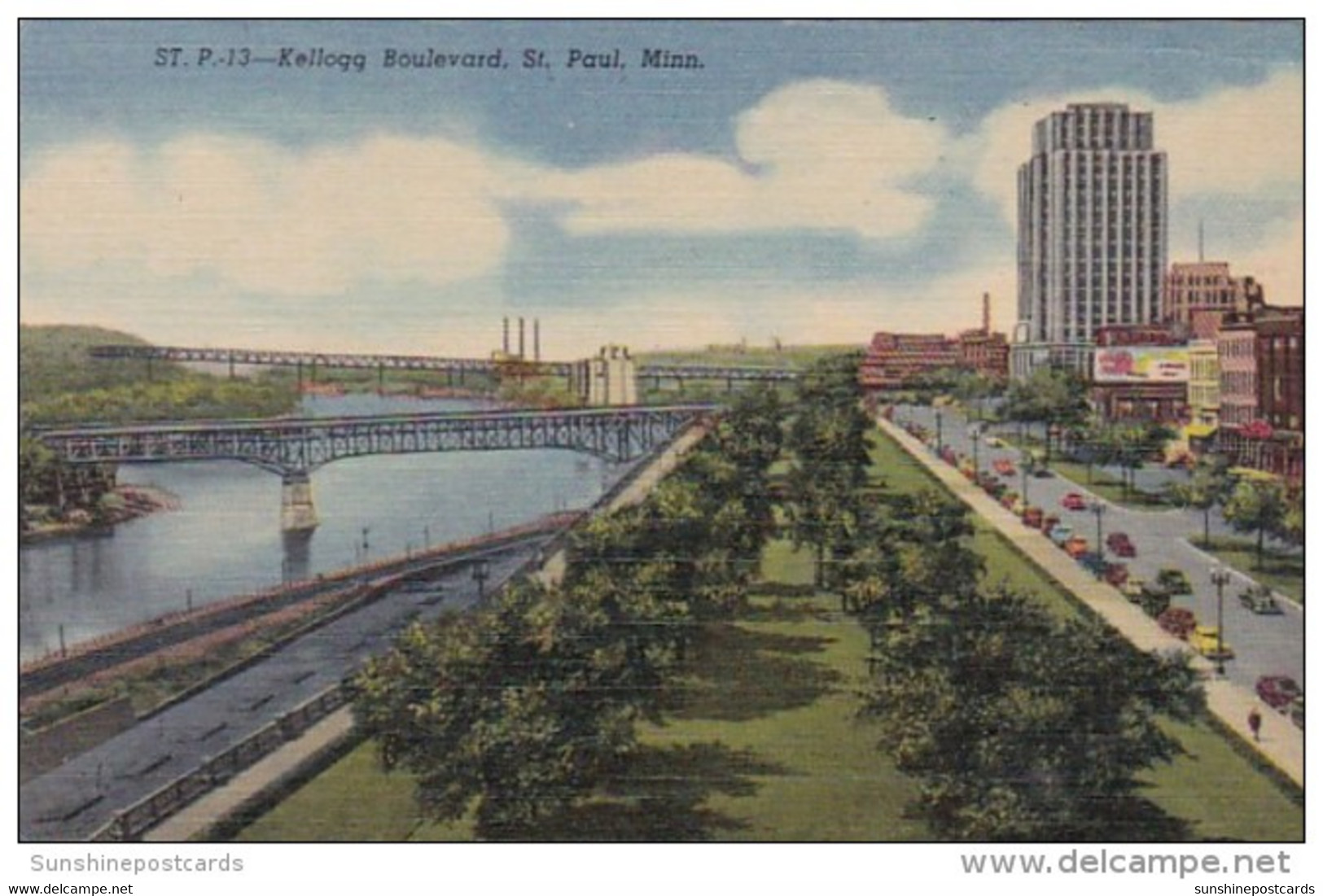 Minneapolis St Paul Kellogg Boulevard Curteich - St Paul