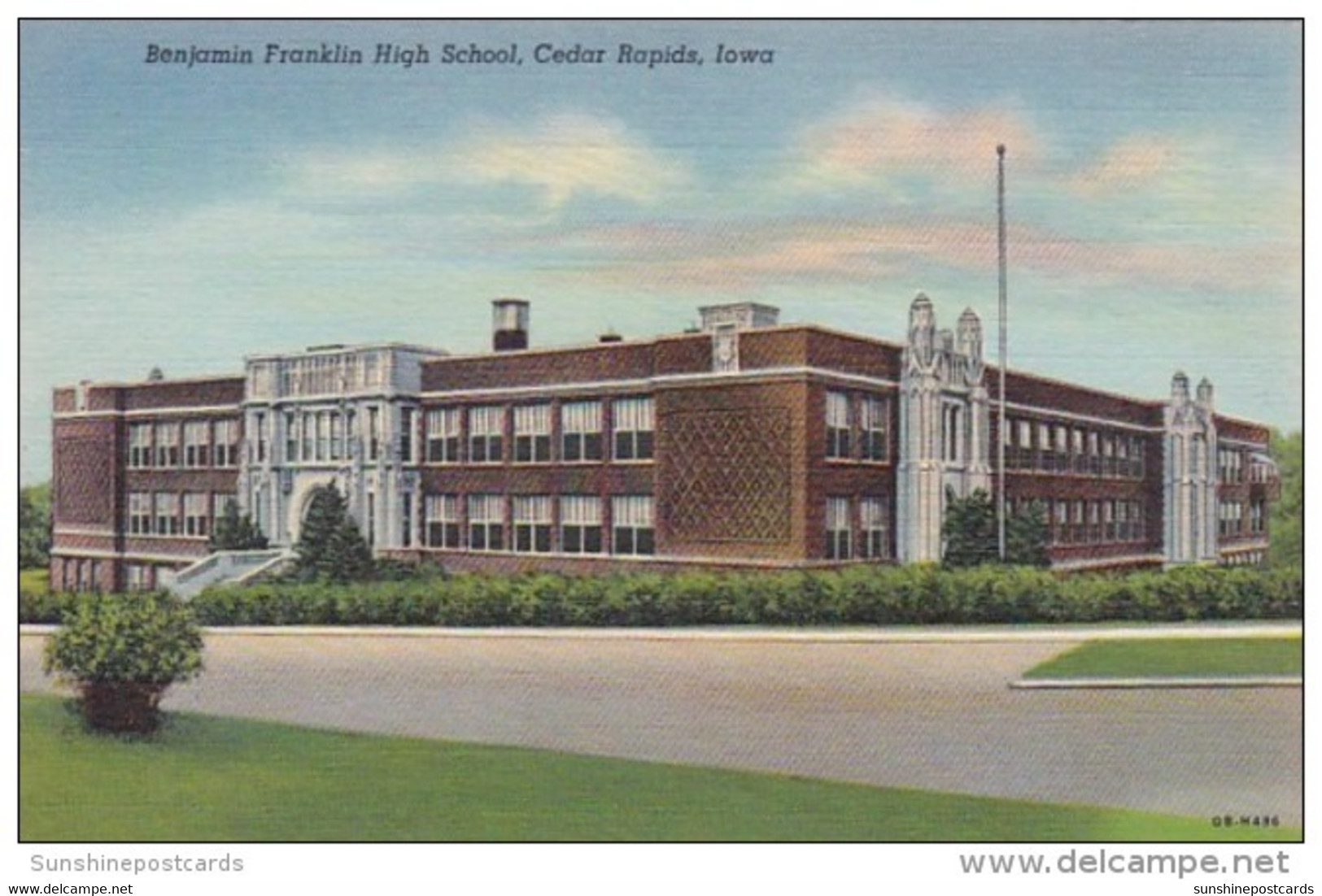 Iowa Cedar Rapids Benjamin Franklin High School 1941Curteich - Cedar Rapids