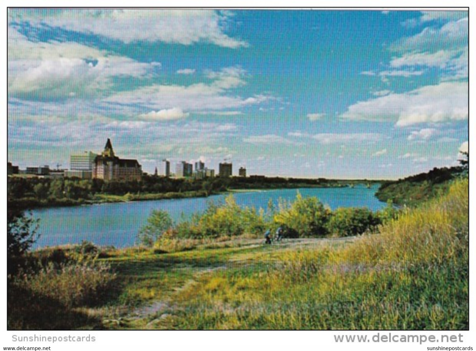 Canada Saskatoon Bike Trails Along The River Bank Panorama - Saskatoon