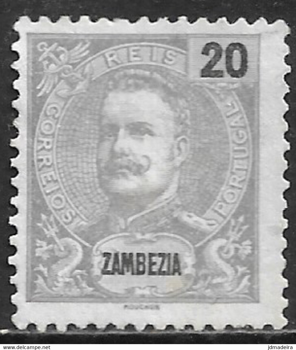 Zambezia – 1898 King Carlos 20 Réis Mint Stamp - Zambèze